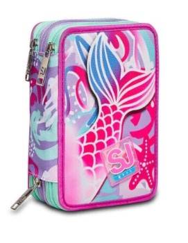 Astuccio 3 zip sj gang girl - sea beauty